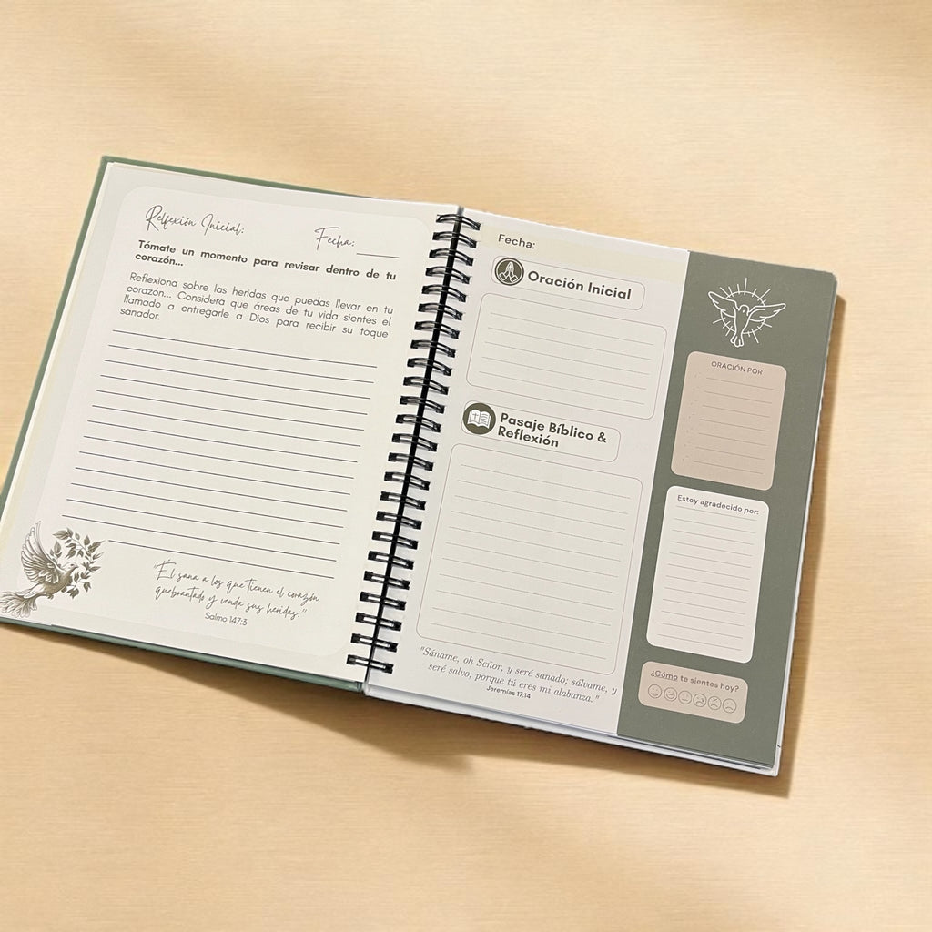 Sanando las Heridas con Jesús: Catholic Prayer & Gratitude Journal