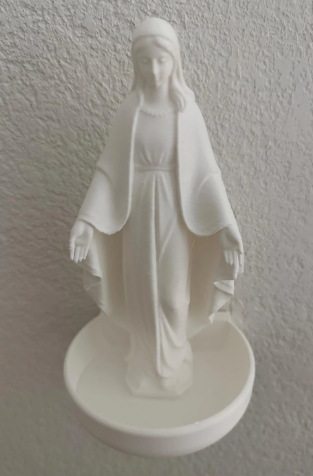 Virgin Mary Statue – Rosary & Holy Water Holder, Catholic Gift - PLA Filament