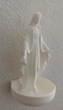 Virgin Mary Statue – Rosary & Holy Water Holder, Catholic Gift - PLA Filament