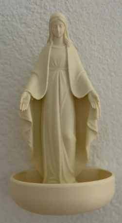 Virgin Mary Statue – Rosary & Holy Water Holder, Catholic Gift - PLA Filament