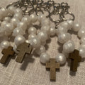 Set of 5 Silicone Cross Beaded Keychain